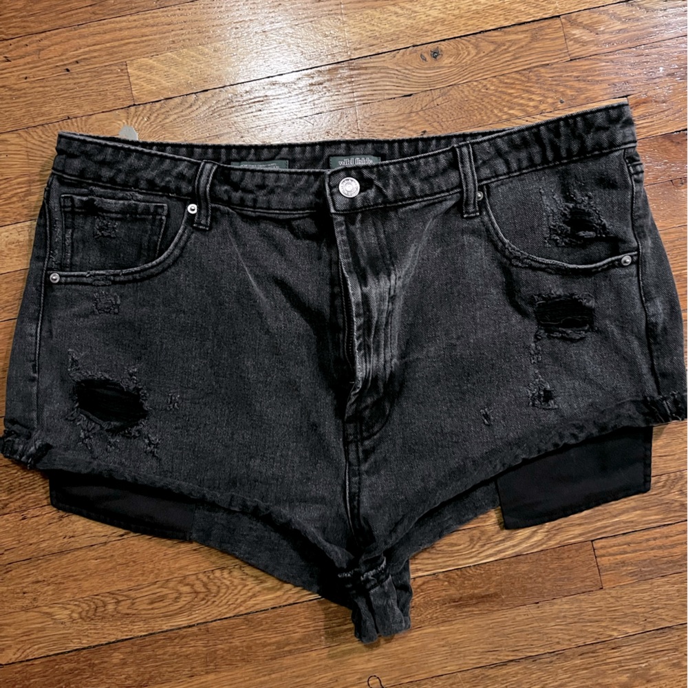 Black Jean Shorts